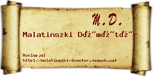 Malatinszki Dömötör névjegykártya
